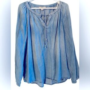Vintage America Blues 🌸100% Liocel fabulous denim Blouse